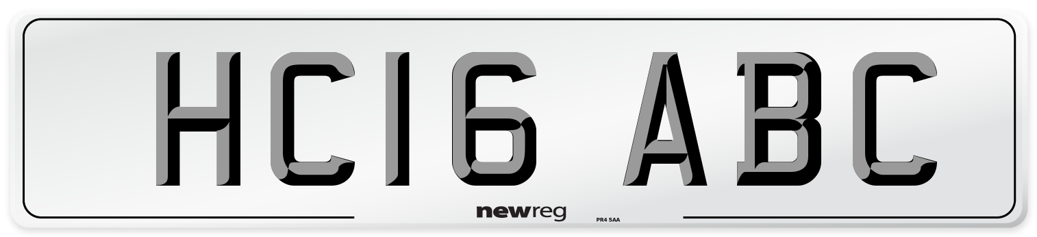 HC16 ABC Number Plate from New Reg